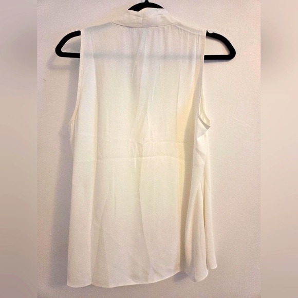 White House Black Market Ivory Sleeveless Blouse - Picture 2 of 5